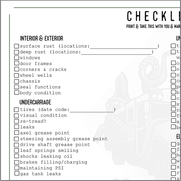 bus buying checklist